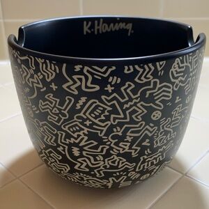 Keith Haring Artist Black Ramen Soup Feed Me Bowl Stoneware Typo NO Chopsticks